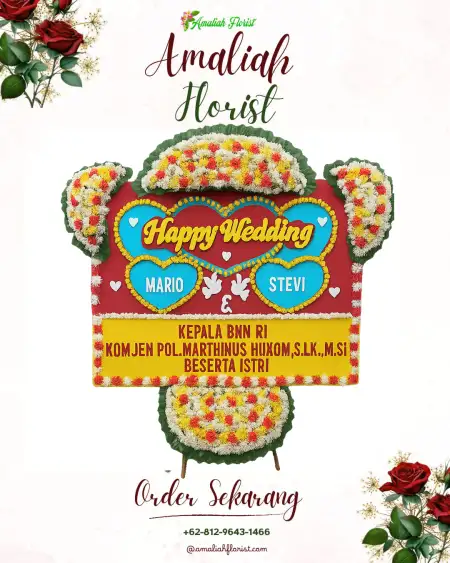 Papan Bunga Pernikahan Glagaharjo